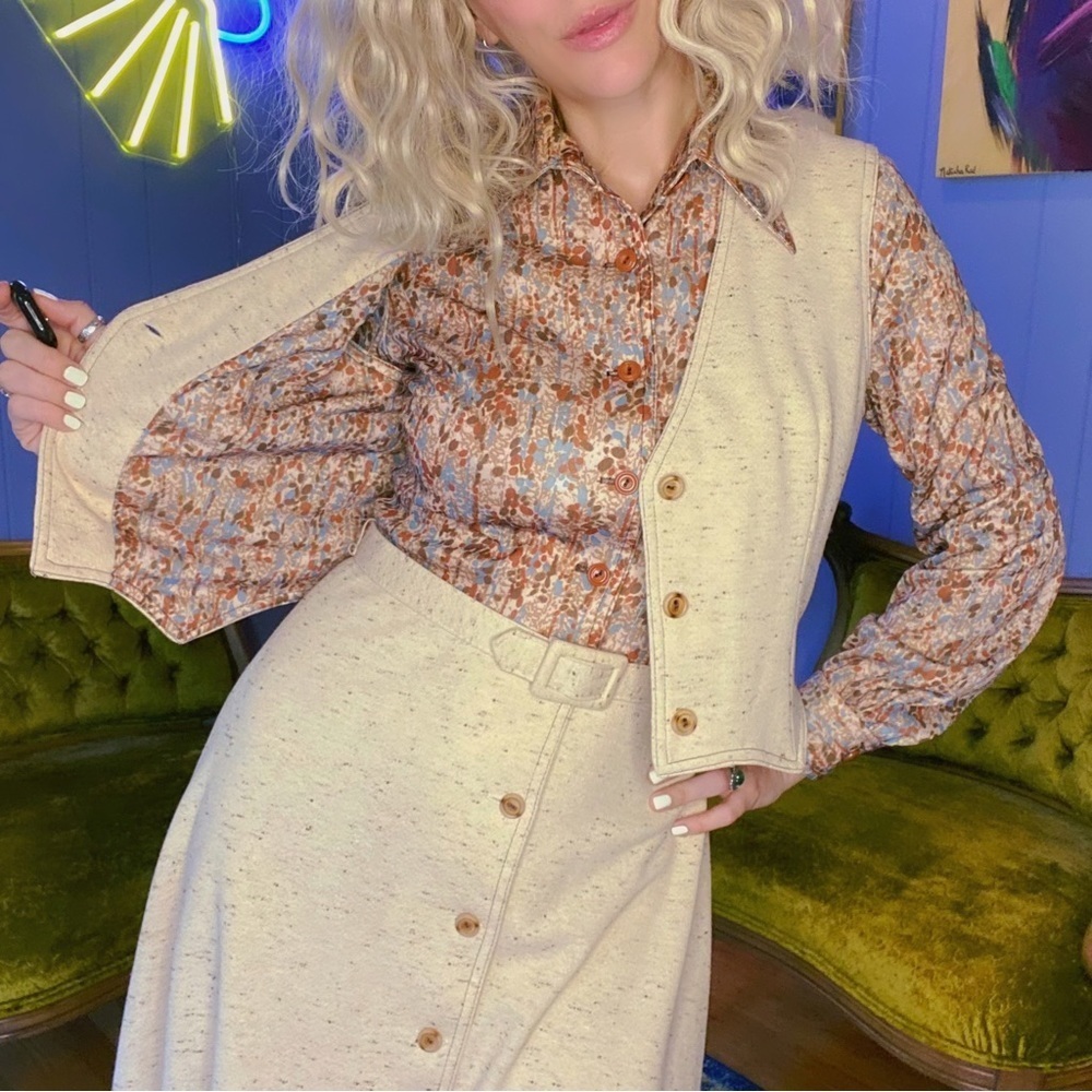 Vintage RARE 1970s Ms. Sugar 3 Piece Dress Set - Picture 3 of 11